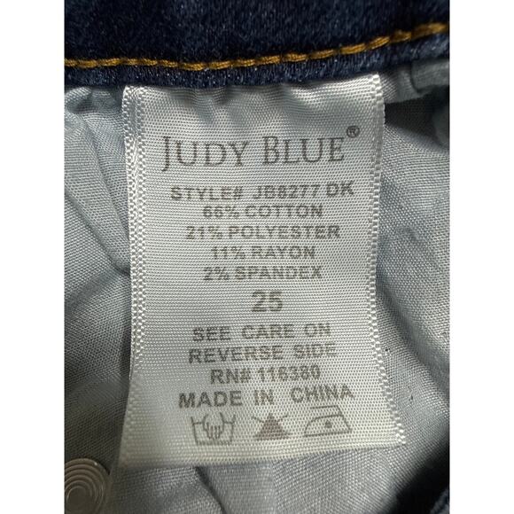 Judy Blue Joshua Straight Leg Jeans Cuffed/Uncuffed Sz 25 Dk Wash JB8277DK *EUC - Picture 14 of 14